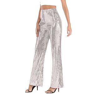 Brand New Amazing Silver Sequin pants! Disco or Upcoming Jazziest?